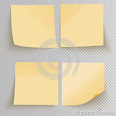 Office sticky stickers Vector Illustration