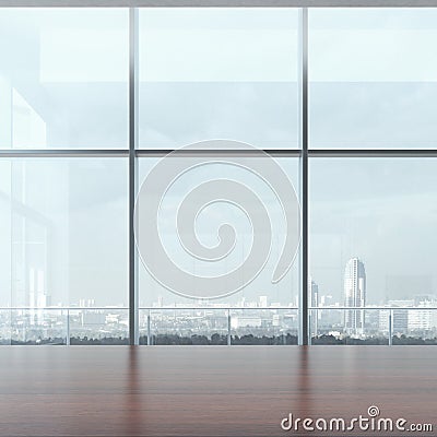 Office table and window Stock Photo