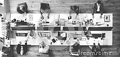 Office Team Working Togetherness Workplace Concept Stock Photo