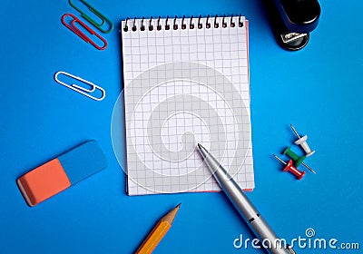 Office utensil on background Stock Photo