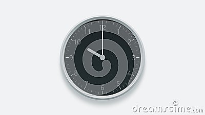 Office wall clock displays 10 oclock. 3D rendering Stock Photo