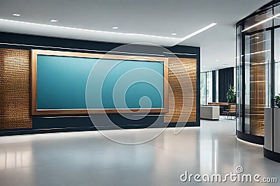 office wall mockup design for office interior and decore Stock Photo