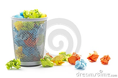 Office wastepaper basket Stock Photo