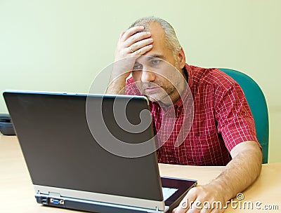 Office worker broken down Stock Photo