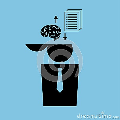 Office worker instructions Vector Illustration