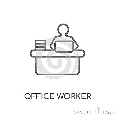 Office worker linear icon. Modern outline Office worker logo con Vector Illustration