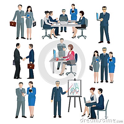 Office Worker Set Vector Illustration