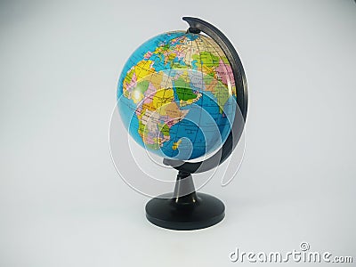Office World Globe On a White Background Stock Photo