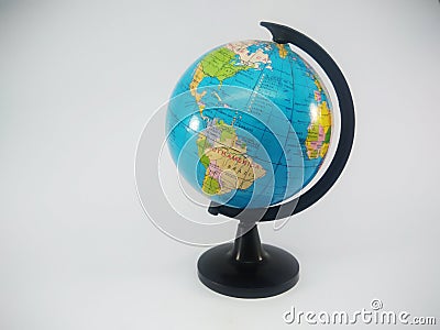 Office World Globe On a White Background Stock Photo