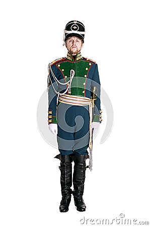 The officer of the Guards Jaeger Regiment. Stock Photo