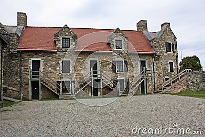 Officer's barracks in Fort Ticonderoga, Ticonderoga, New York Editorial Stock Photo