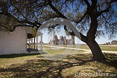 Officers Quarters at Fort McKavett, Texas Stock Photo