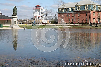 Officers Square Flooded Editorial Stock Photo