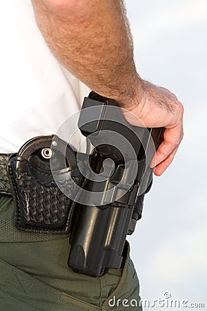 Officers Weapons Stock Photo
