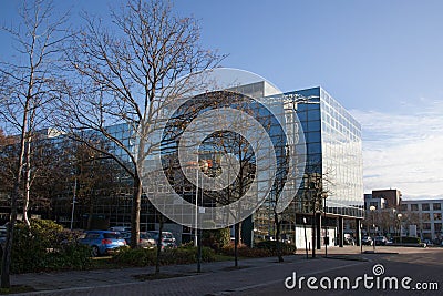 Offices in a modern building in Central Milton Keynes in Buckinghamshire in the UK Editorial Stock Photo