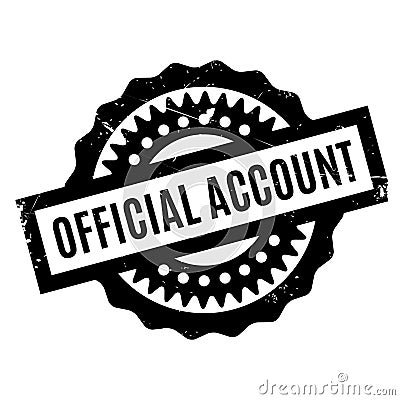 Official Account rubber stamp Stock Photo