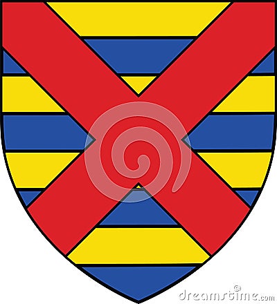 Coat of arms of BEVEREN, BELGIUM Vector Illustration