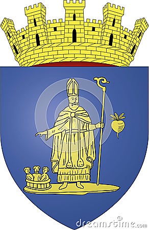 Coat of arms of SINT-NIKLAAS, BELGIUM Vector Illustration