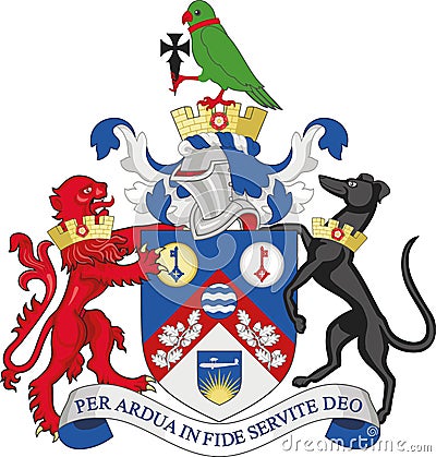 Coat of arms of the BOROUGH OF SUTTON, LONDON Vector Illustration