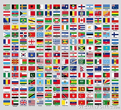 Official country flags Stock Photo