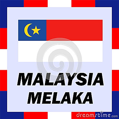 Official ensigns, flag Malaysia - Melaka Stock Photo