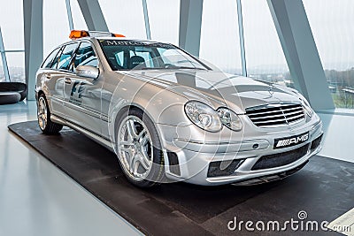 Official F1 Medical car Mercedes-Benz C55 AMG, 2005. Editorial Stock Photo