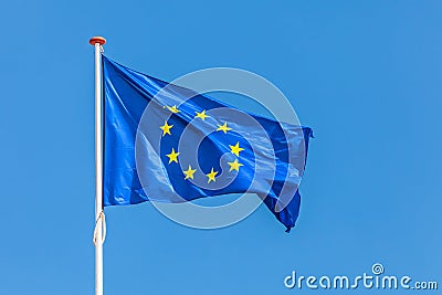 Official flag of the European Union Stock Photo
