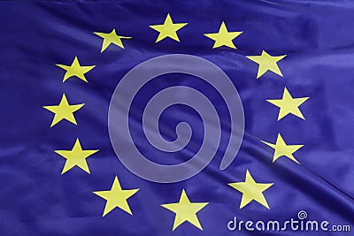Official Flag of the European Union isolated with copyspace Stock Photo