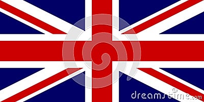 Official flag of United Kingdom of Great Britain and Northern Ireland. UK flag aka Union Jack. Vector illustration Vector Illustration