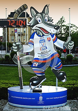 Official mascot of Hockey World Championship 2011 Editorial Stock Photo