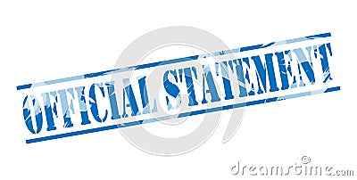 Official statement blue stamp Stock Photo