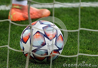 Official UEFA Champions League match ball Editorial Stock Photo
