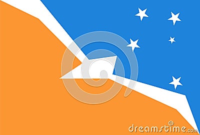 Official vector flag of Argentine Antarctica Vector Illustration