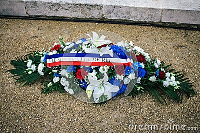 Official wreath laid by the authorities Editorial Stock Photo