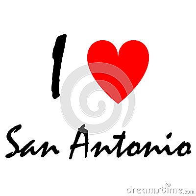 I love San Antonio, logo Stock Photo