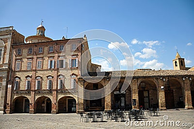 Offida medieval town in central Italy Editorial Stock Photo