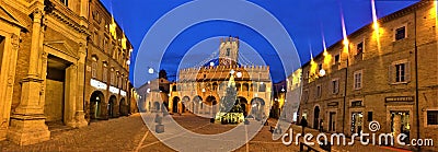 Offida town in Marche region, Italy. Art, history and tourism. Editorial Stock Photo