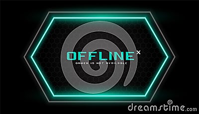 offline esport gaming banner with streamline graphics Stock Photo