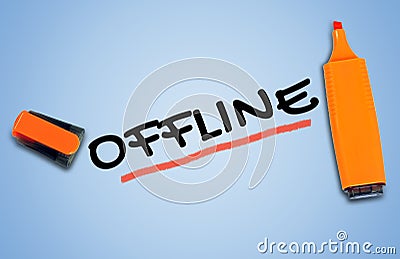 Offline word Stock Photo