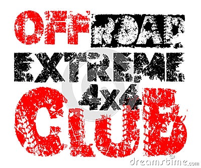 Offroad extreme club Vector Illustration