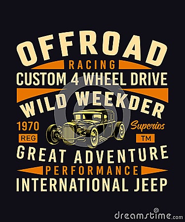 Offroad Racing Custom 4 wheel drivers wild weekend great adventure performance international jeep Stock Photo