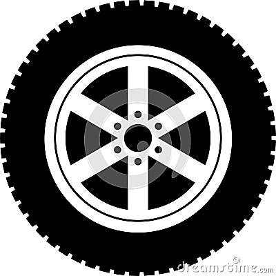 Vector OffRoad Tire Wheels Automotive Car Service Logo Template Vector Illustration