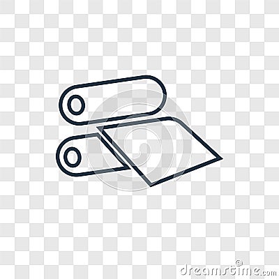 Offset concept vector linear icon isolated on transparent background, Offset concept transparency logo in outline style Vector Illustration