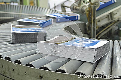 Offset conveying process Stock Photo