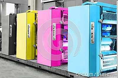 Offset Printing machine Stock Photo