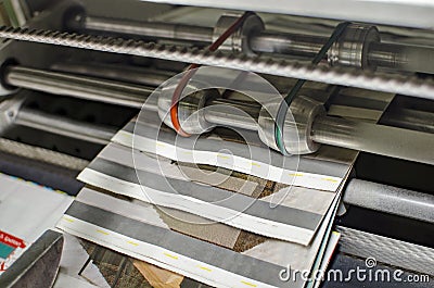 offset printing machine Stock Photo