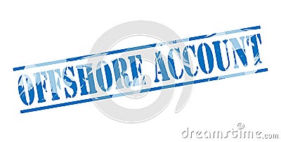 Offshore account blue stamp Stock Photo