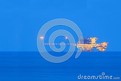 Offshore Central Processing Production Platforms Stock Photo