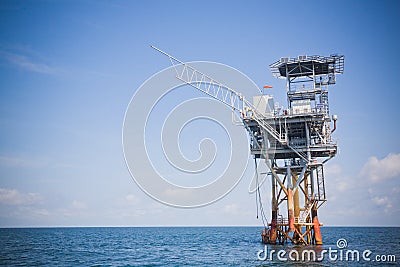 Offshore Drilling and Exploration Platform Stock Photo
