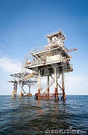 Offshore Drilling and Exploration Platform Stock Photo